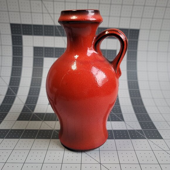 Other - Share 1960s Mid Century Modern MCM Red Keramik Fat Lava Vase West Germany Pitche